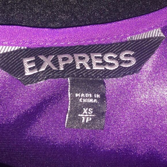 NWOT Express Purple Color block High Neck Dress-XS - Picture 6 of 6